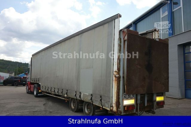 Žemagrindė puspriekabė Leveques SR 3215 2 Achs Tieflader Hydr. Klappe