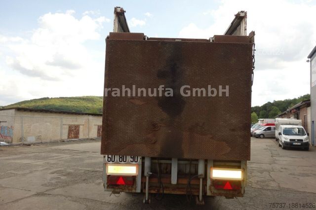 Žemagrindė puspriekabė Leveques SR 3215 2 Achs Tieflader Hydr. Klappe