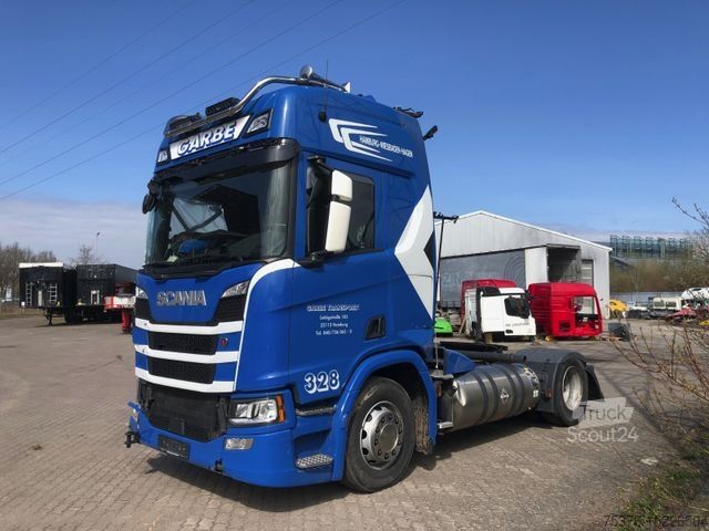 Стандартный седельный тягач SCANIA R410 N323 LNG Retarder  beschädigt