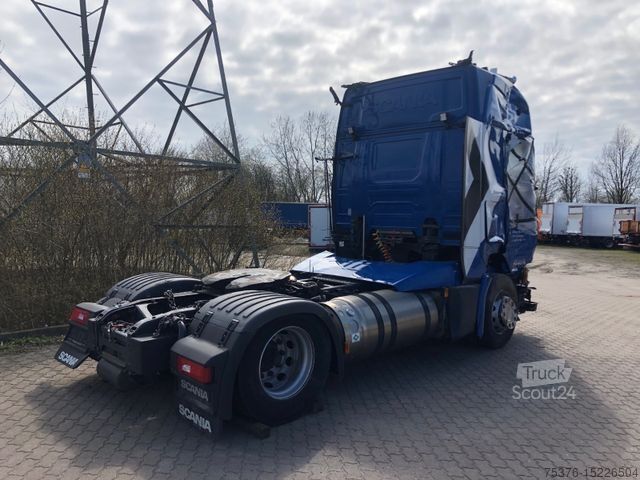 Стандартный седельный тягач SCANIA R410 N323 LNG Retarder  beschädigt