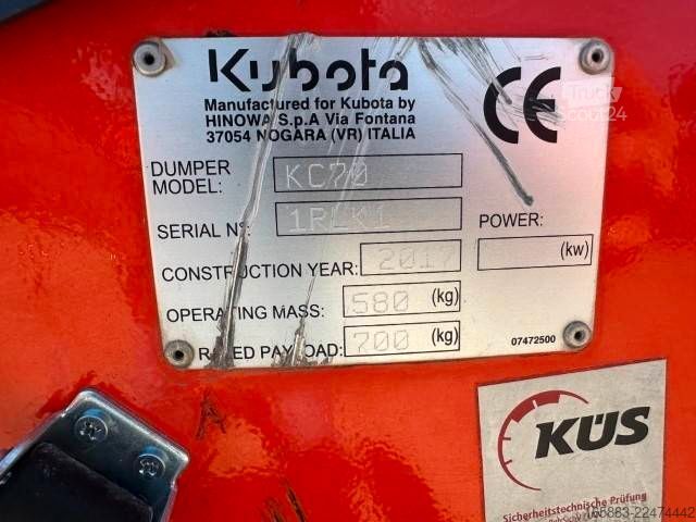 Annen KUBOTA KC 70 Minidumper netto 6.500 EUR