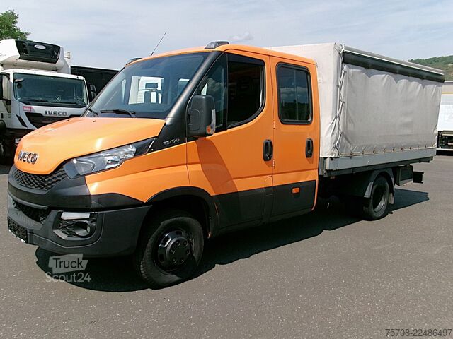 Schuifzeil bestelwagen IVECO Daily 35C17*DoKa*Luft*AHK*Diff*Klima*6 Sitze