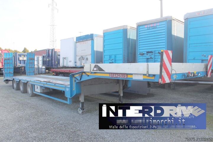 Tieflader-Auflieger für Baumaschinen de angelis pianale carrellone rampe 3 assi usato