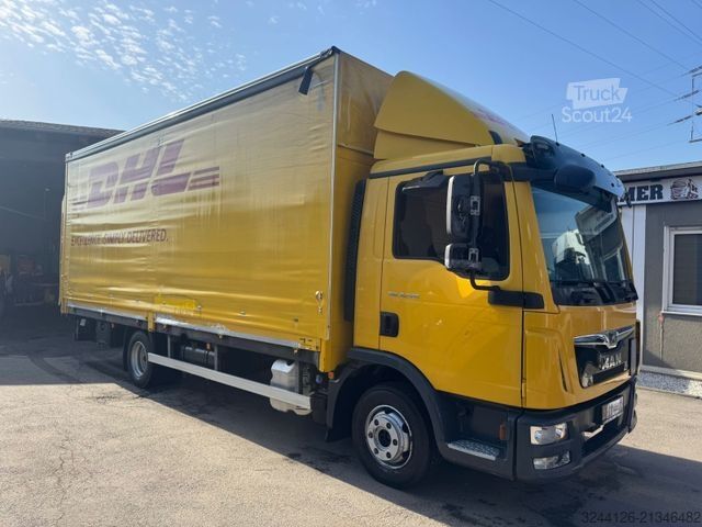 Βαν με κουρτίνα πλευράς MAN TGL 8.220 L Schiebeplane+LBW/Klima/Luftgef.TÜV