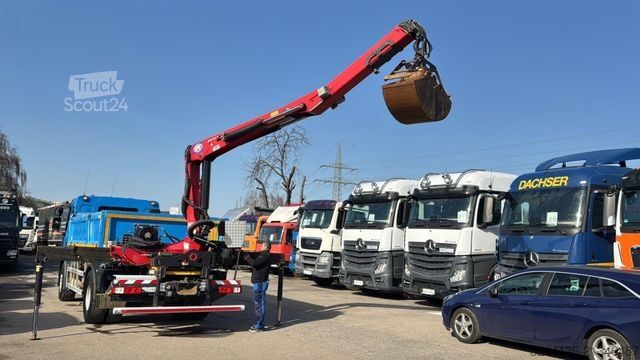 Pašizgāzējs kravas automašīna RENAULT Premium/340DXI/2-Seitenkipper+KRAN+Greifer+Funk/