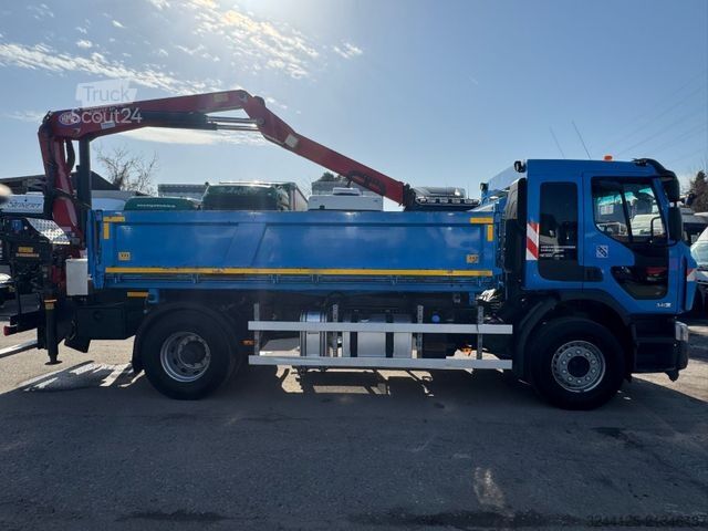 Pašizgāzējs kravas automašīna RENAULT Premium/340DXI/2-Seitenkipper+KRAN+Greifer+Funk/