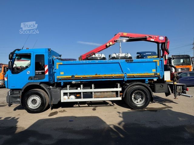 Pašizgāzējs kravas automašīna RENAULT Premium/340DXI/2-Seitenkipper+KRAN+Greifer+Funk/