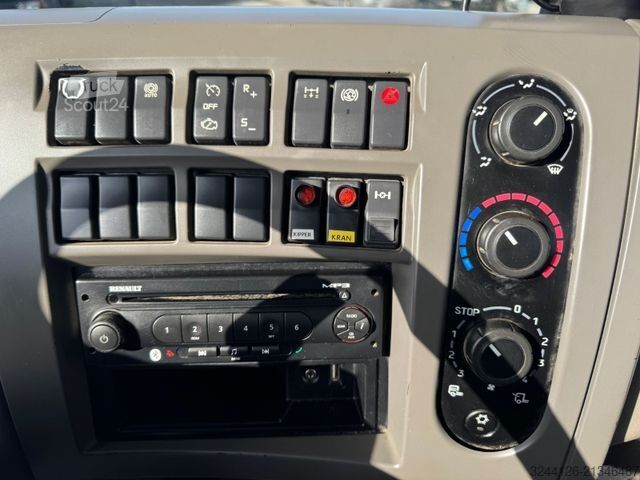 Pašizgāzējs kravas automašīna RENAULT Premium/340DXI/2-Seitenkipper+KRAN+Greifer+Funk/