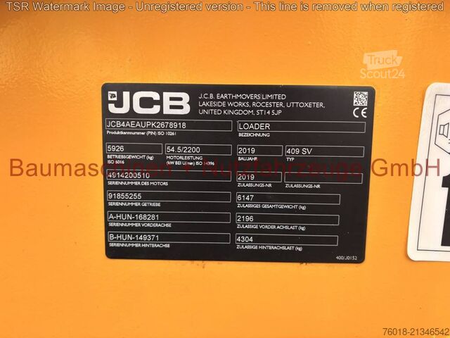 Radlader JCB 409 gebraucht Lader Baumaschine