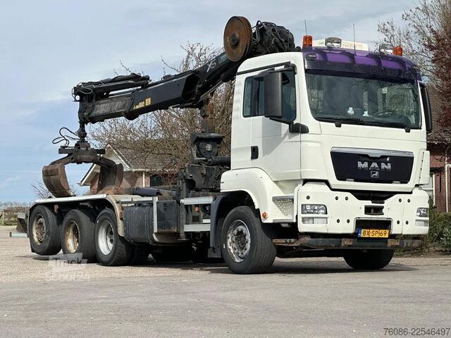 Containertransport (haakarmsysteem) MAN TGS 35.400 8X4  !!TRIPLE!!  24tm KRAAN/HAAKARM!...