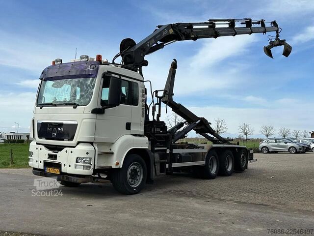 Containertransport (haakarmsysteem) MAN TGS 35.400 8X4  !!TRIPLE!!  24tm KRAAN/HAAKARM!...