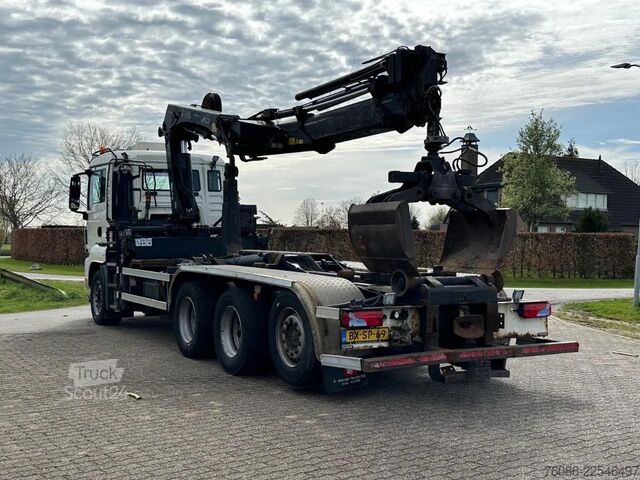 Containertransport (haakarmsysteem) MAN TGS 35.400 8X4  !!TRIPLE!!  24tm KRAAN/HAAKARM!...