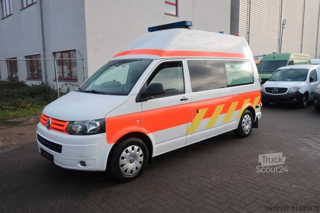 Brandbil VOLKSWAGEN T5 Transporter Hochdach lang/KTW/Klima/FN: A76