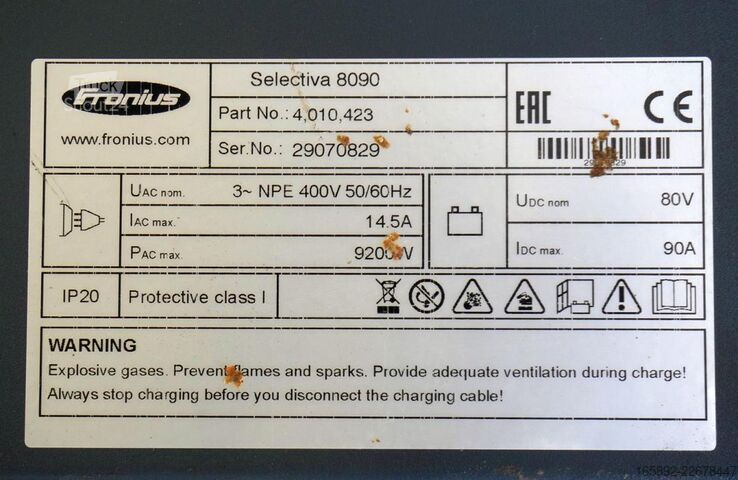 Forklift aküsü FRONIUS Selectiva 8090 80V/90A mit EUW