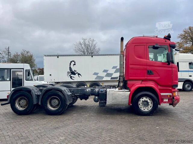 Châssis avec cabine Scania R580 V8 6x4, RETARDER, 614915 km FULL SPRING!  ...