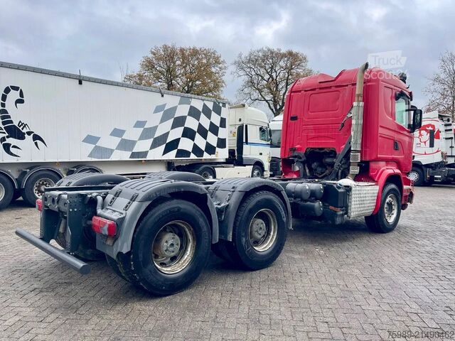 Châssis avec cabine Scania R580 V8 6x4, RETARDER, 614915 km FULL SPRING!  ...