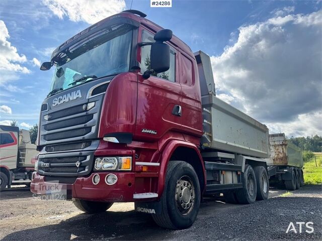 Tipper Scania R730 6x4 Tipper Truck w/ 2015 Nor Slep Triple-Axle