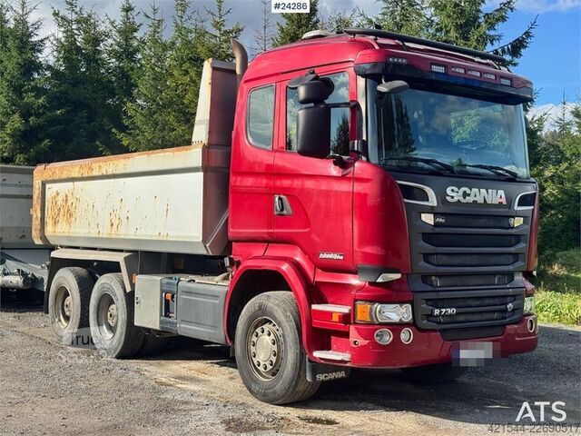 Tipper Scania R730 6x4 Tipper Truck w/ 2015 Nor Slep Triple-Axle