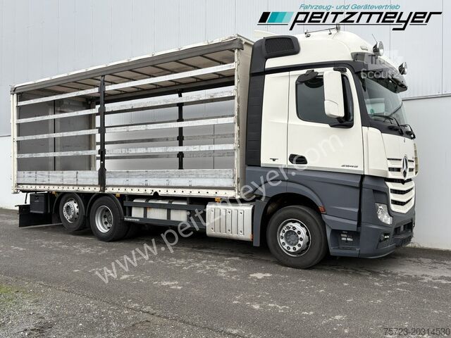 Tenteli düz yataklı kamyon Mercedes-Benz Actros 2545 LL Pritsche, Klima, Standklima, PPC, EU 6
