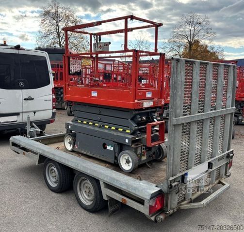 Rimorchio a pianale ribassato HULCO 3t Tandem Tieflader mit Skyjack Hebebühne SJ3219