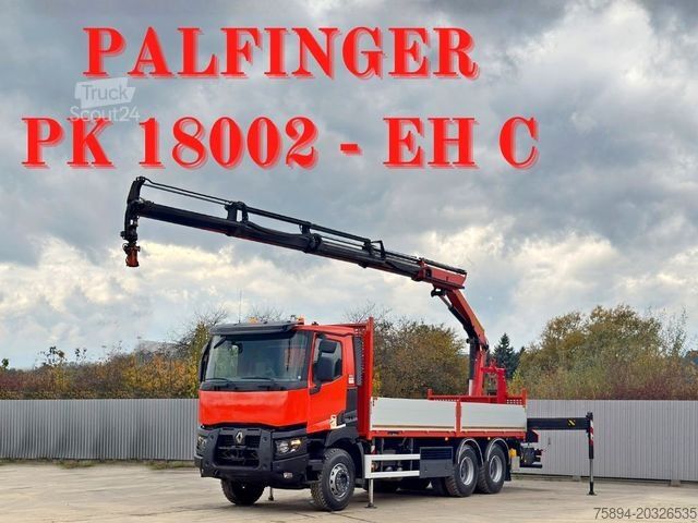 Кран-манипулятор на шасси грузовика RENAULT C430 * PALFINGER PK 18002 - EHC + FUNK/ 6x4