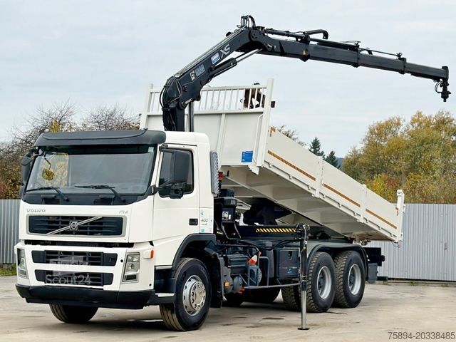 Auto-dizalica montirana na kamionu VOLVO FM 400 Kipper 6,20m * HIAB 144 B-3 HIDUO* 6x4
