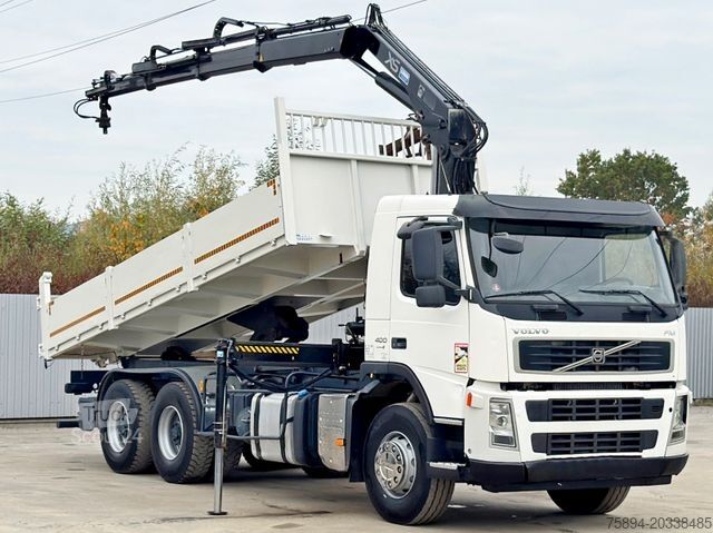 Auto-dizalica montirana na kamionu VOLVO FM 400 Kipper 6,20m * HIAB 144 B-3 HIDUO* 6x4