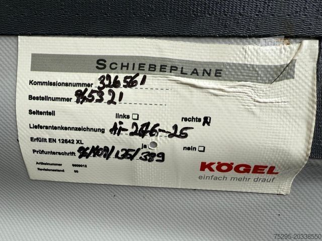 Открытый полуприцеп с тентом KÖGEL 3Achs Standard Curtainsider Liftachse
