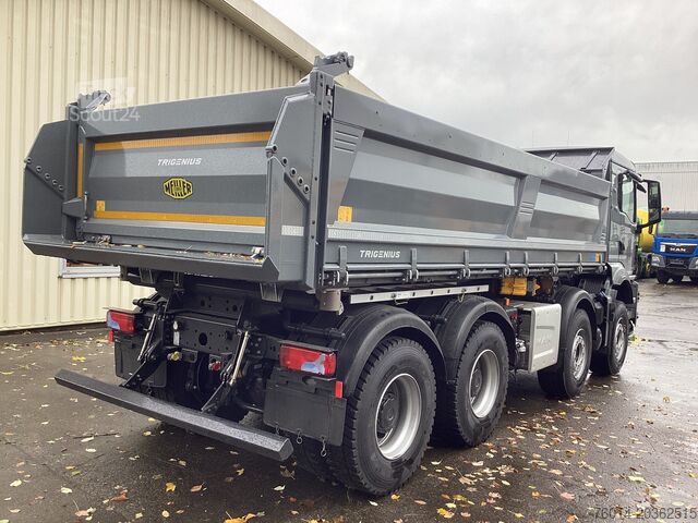 Three-way tipper truck MAN TGS 35.480 8x4 BB Trigenius Meiller Bord