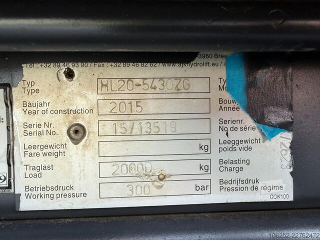  Volvo FH 460 6X4 HOOKLIFT AJK 20T - 5430mm - WB 3m90 ...