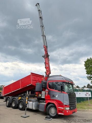  Scania G490 8x4 TRIDEM PRITSCHE + KRAN FASSI F275A.2.2...
