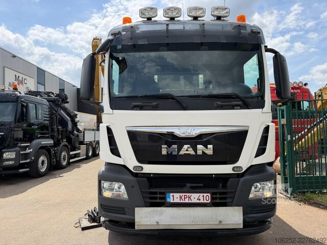 Lasteplattform MAN TGS 35.440 8x4 TRIDEM PRITSCHE + KRAN HIAB 288 ...