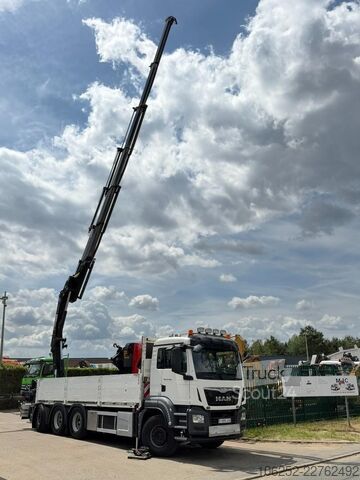 Lasteplattform MAN TGS 35.440 8x4 TRIDEM PRITSCHE + KRAN HIAB 288 ...
