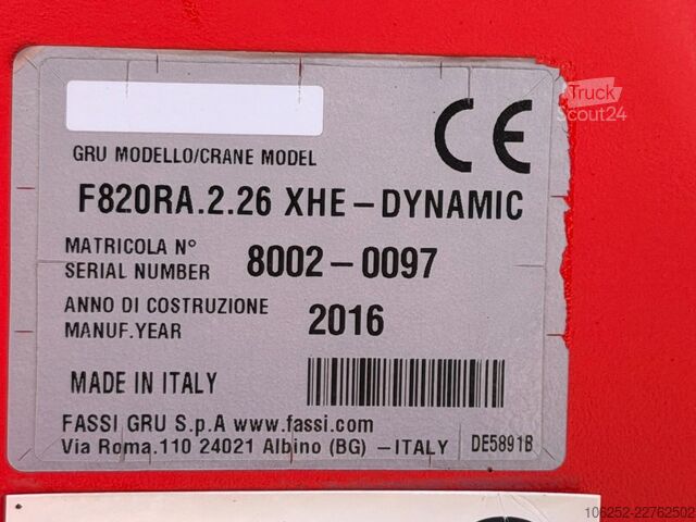Nakladacia plošina MAN TGS 37.440 8X4 PRITSCHE + KRAN FASSI F820 (6x) ...