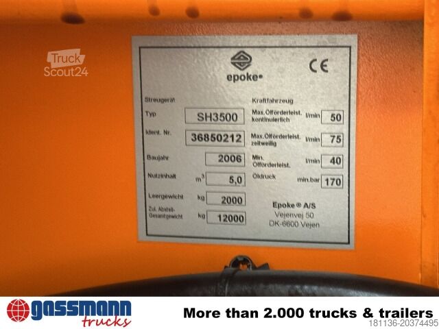 Γεωργικό μηχάνημα Sirius SH 3500 Salzstreuer, abrollbar, ca. 5m³