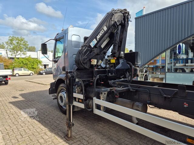 Basculantă cu macara Renault Midlum 270 DCI/ 12 TM Krane Remote/ Kipper