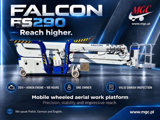 Stabiliserad skylift Falcon FS290 - Hybrid - 1 Owner - Only 100MTH