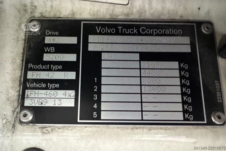 Ladbil med presenning VOLVO FH-460 4x2 LBW