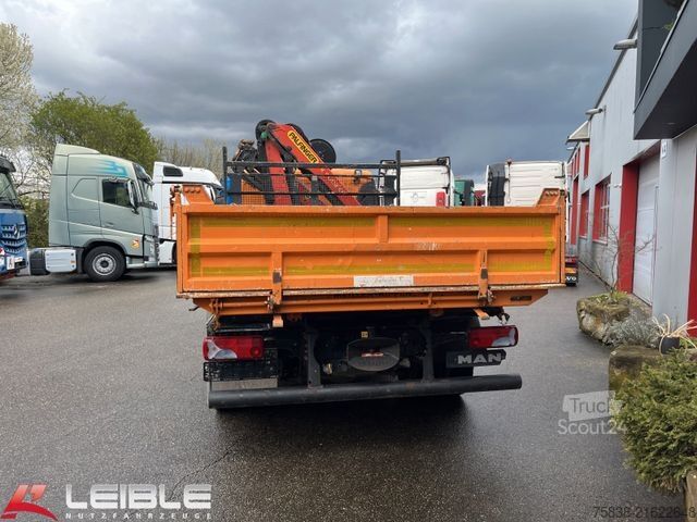 Three-sided tipper truck MAN TGL 12.220 4x2BB*Palfinger PK9002*Seilwinde*