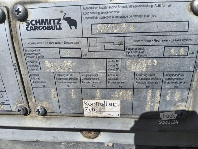 Valiză Schmitz Cargobull SKO 24 TRAILER INWENDIG 13.55 METER - OJ-25-VL