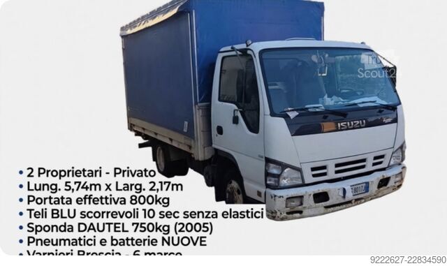 Curtain sider van Isuzu NPR85-5DX