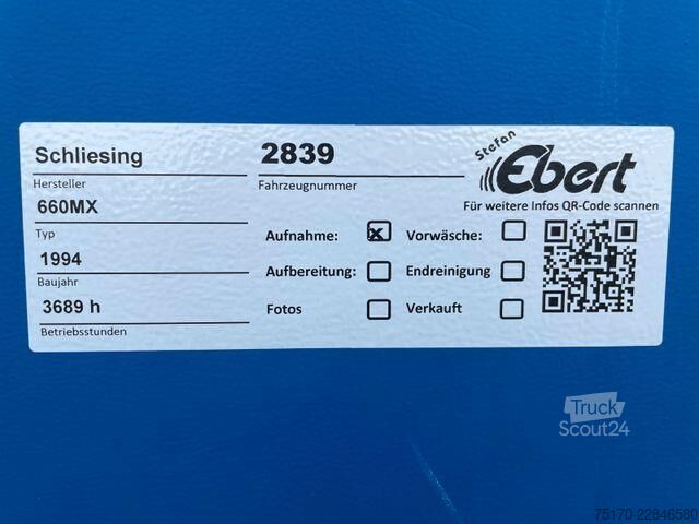 Anläggningsmaskin Schliesing MX 660 / Hacker / 3.689h / HATZ
