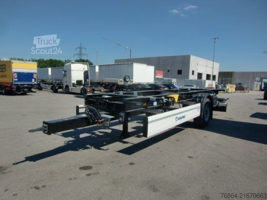 Priklopnik z menjalnim šasijem KRONE 1-ACHS LAFETTE KRONE ACHSE, HECKABSTüTZUNG,