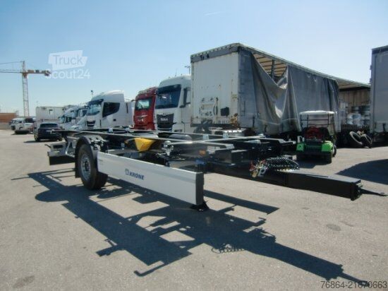 Priklopnik z menjalnim šasijem KRONE 1-ACHS LAFETTE KRONE ACHSE, HECKABSTüTZUNG,