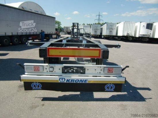 Priklopnik z menjalnim šasijem KRONE 1-ACHS LAFETTE KRONE ACHSE, HECKABSTüTZUNG,