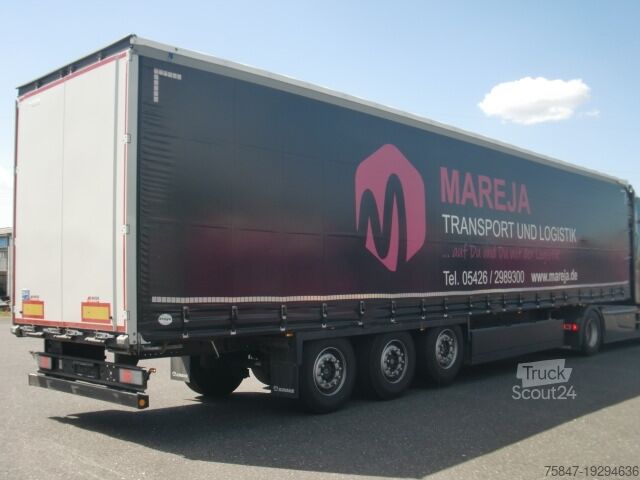 Aanhangwagen met dieplader & dekzeil Krone SDP 27 Liftachse