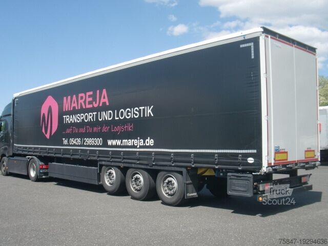 Aanhangwagen met dieplader & dekzeil Krone SDP 27 Liftachse