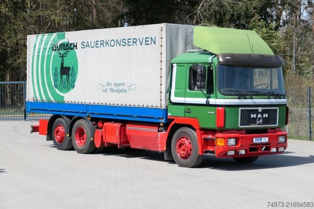 LKW mit Pritsche & Plane MAN F90 24.332 Unterflur 6x2 LL