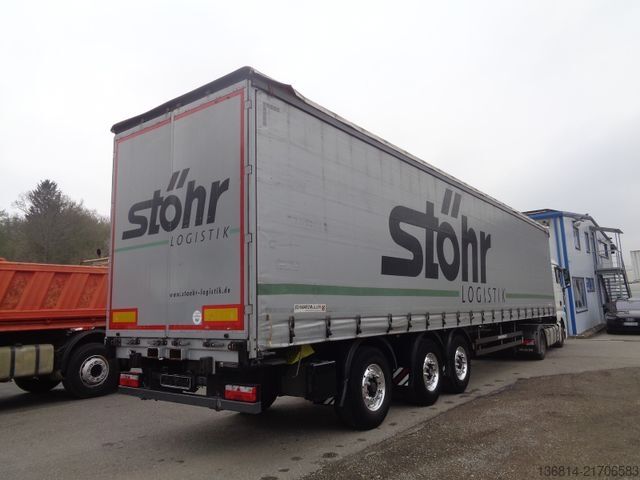 Auflieger mit Pritsche & Plane SCHWARZMÜLLER J-Serie Staplerhalterung Lift- + Lenkachse