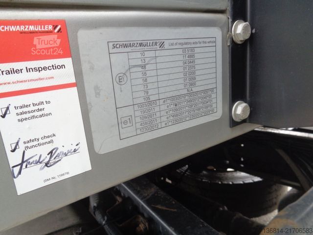 Auflieger mit Pritsche & Plane SCHWARZMÜLLER J-Serie Staplerhalterung Lift- + Lenkachse